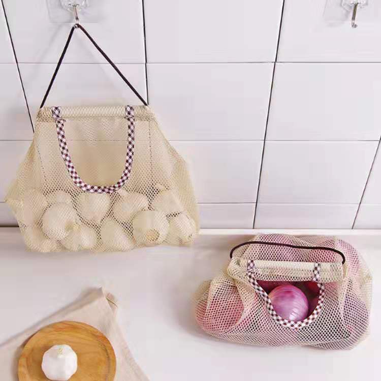 Túi Lưới Treo Tường Túi Đựng Tỏi, Đựng Rau Củ, Đựng Thực Phẩm Đa Năng, Túi Treo Tỏi