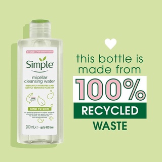 Tẩy trang Simple 200ml ( mẫu mới )