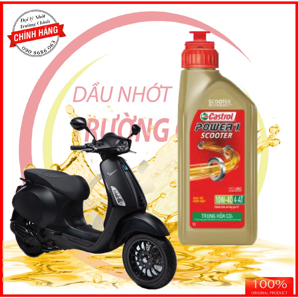 Nhớt Castrol Power 1 Scooter 10W40 dành cho xe ga hàng chính hãng