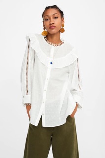 Áo sơ mi chấm bi nổi zara