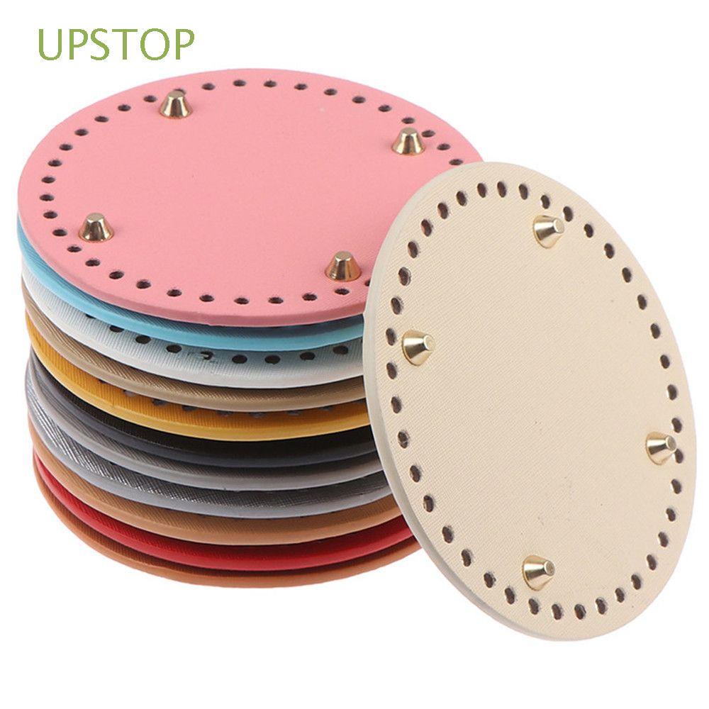 UPSTOP 1PC Women's Bag Oval Long DIY Bottom PU leather Bag Accessories Material for Knitted Bag Parts/Multicolor