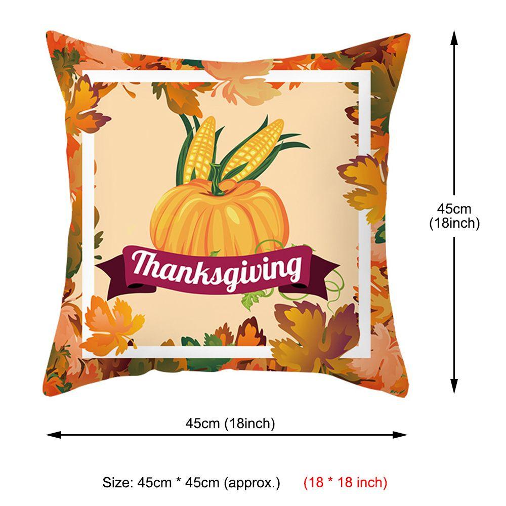 FOREVER 18x18 Inches Home Decor Pillow Covers Cute Cushion Cover Throw Pillow Case Fall Pumpkin Turkey Square Sofa Couch Decorations Decorative Supplies Autumn/Harvest/Thanksgiving