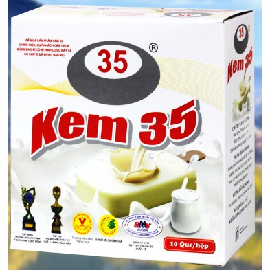 Hộp 10 que kem Tràng tiền 35 vị kem Sữa chua