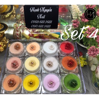 Set Bột Nặn Hoa 3D : Dẻo , Mịn Cực Dễ Nặn Hoa - Đắp Phom móng