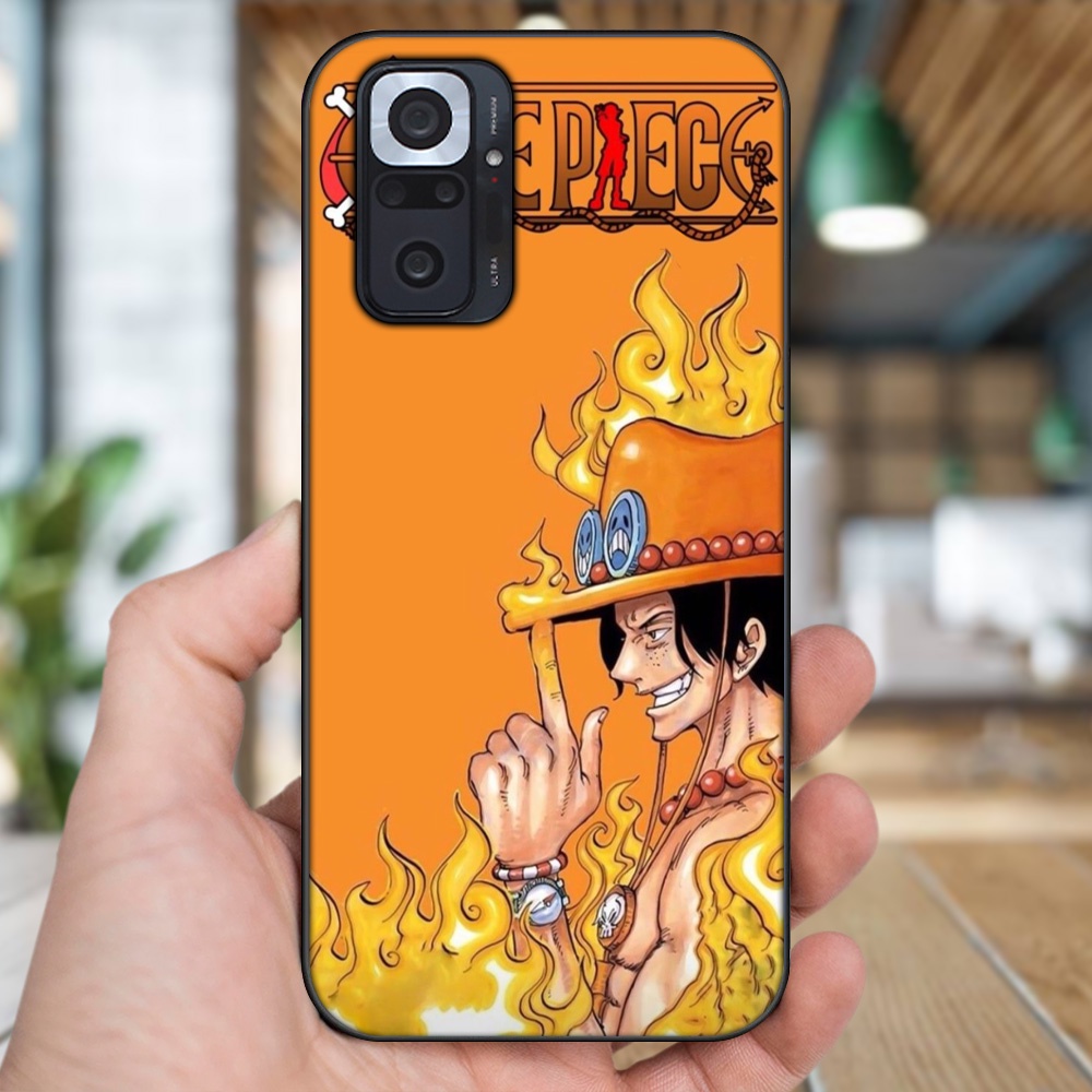 Ốp lưng Xiaomi Redmi Note 10 Pro viền đen in hình Ace One Piece