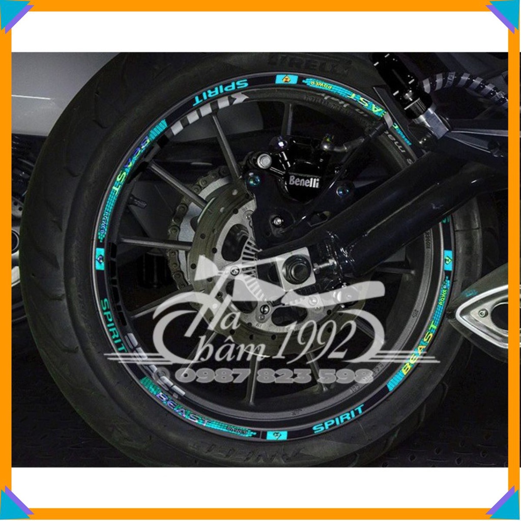 🌵 Decal Dán Vành (Mâm) Xe Máy Phản Quang SPIRIT BEAST Mẫu L6 2021 🌵