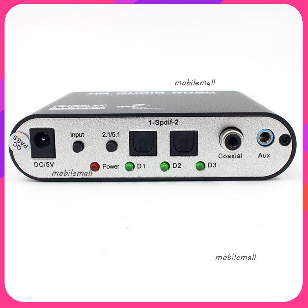 Mới Digital 5.1 Audio Decoder Dolby Dts/Ac-3 Optical To 5.1-Channel Digital 5.1 Audio  Decoder  Dolby Dts/Ac-3