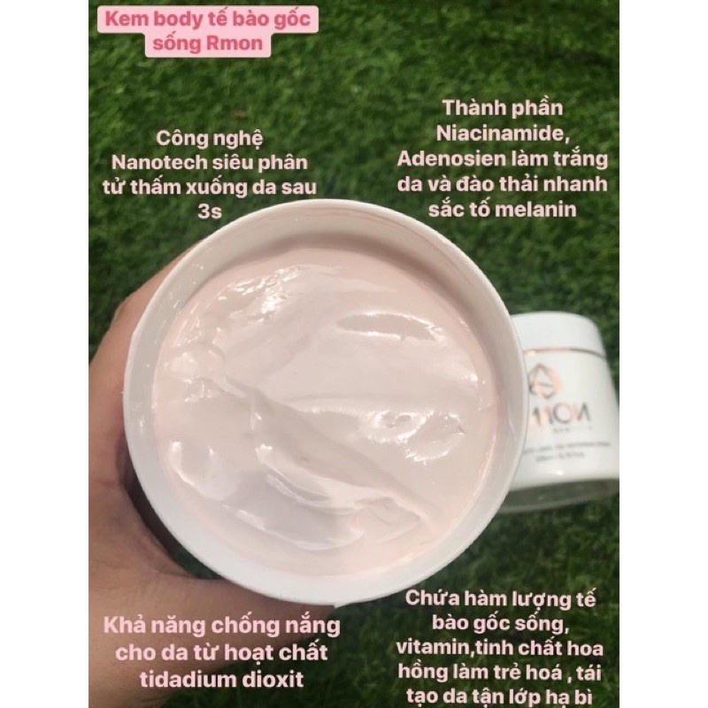 Kem dưỡng trắng da body tế bào gốc Rmon White Label Dia Whitening Cream 200ml