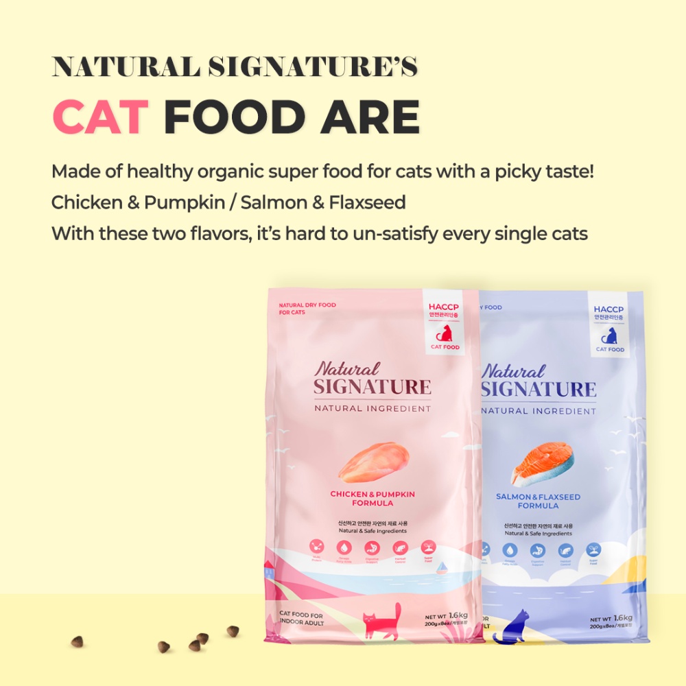 Hạt hữu cơ cho mèo Natural Signature vị Gà, túi 1.6Kg [Organic Special Pet Food]