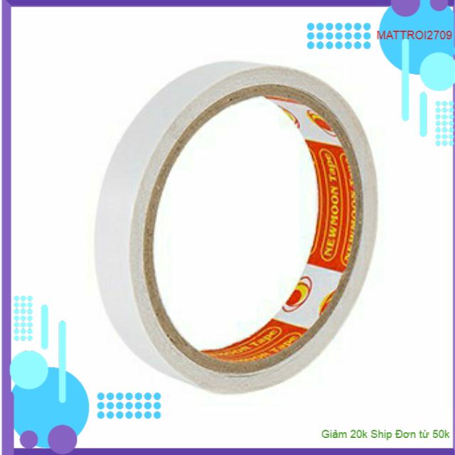 [Rẻ Vô Địch] BĂNG KEO 2 MẶT 1.2cm - 2.4cm - 4.8cm (8.1m)