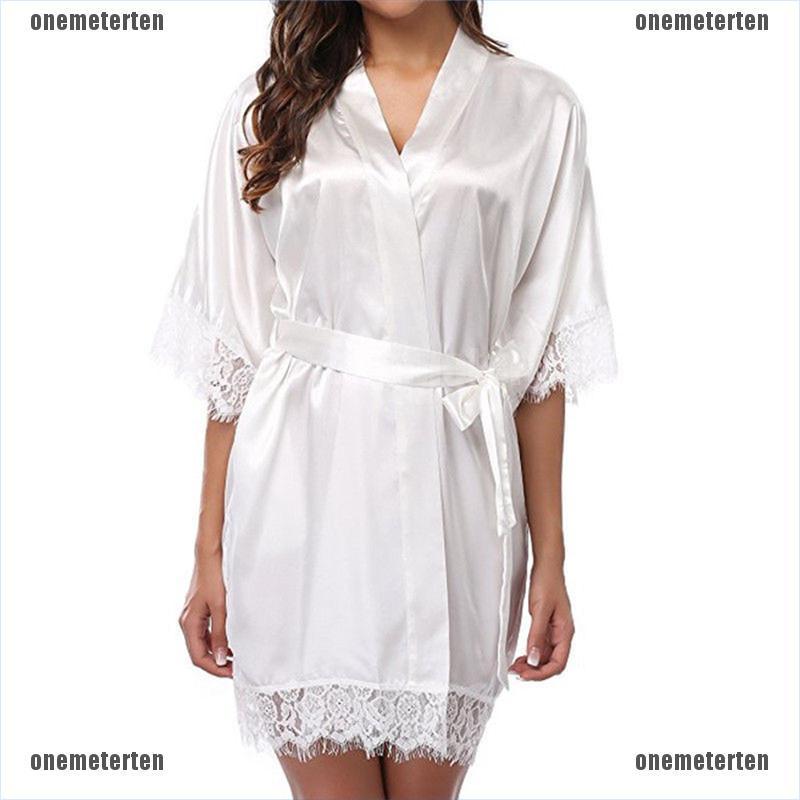 Áo Choàng Ngủ Kimono Chất Phi Bóng Thiết Kế Quyến Rũ | BigBuy360 - bigbuy360.vn