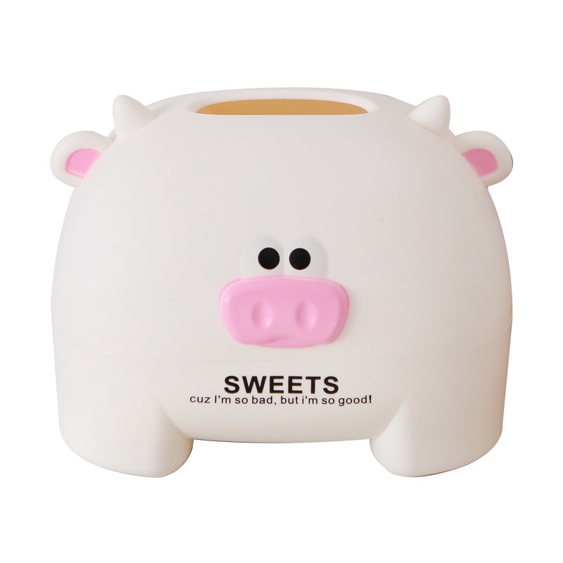 Hộp Đựng Khăn Giấy Cuộn Để Bàn Chống Thấm Nước Họa Tiết Hoạt Hình Dễ Thương Sáng Tạo