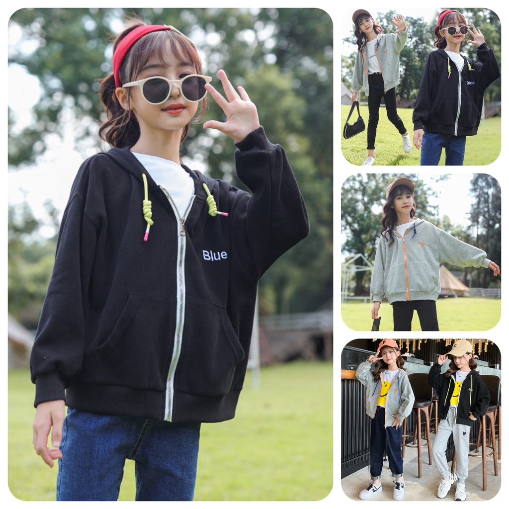 AK54 Size110-160 (15-40kg) Áo khoác bé gái (thun gân cực đẹp) Thời trang trẻ Em hàng quảng châu