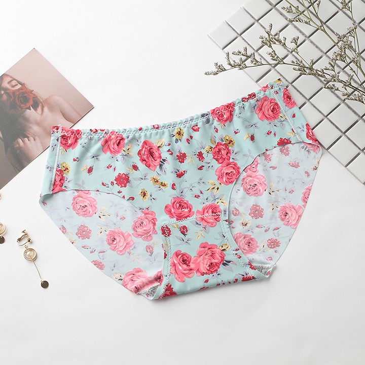 Quần lót su hoa điều hòa, mịn mát không đường may