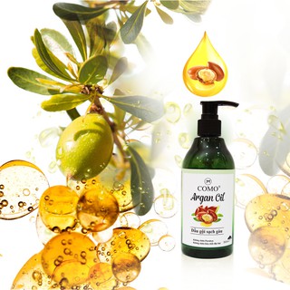 Dầu gôi thảo dược trị gàu COMO Argan, sạch gàu ngứa, tóc khỏe, không chứa PARABEN (tặng 1 dầu xả bưởi tự nhiên 50ml)