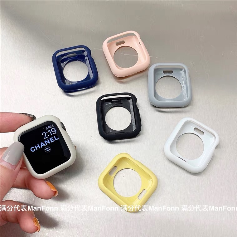 Ốp silicone mềm màu kẹo cho Apple Watch iWatch 7 SE 6 5 4 3 45 41 MM 45MM 41MM 40MM 44MM 42MM 38MM
