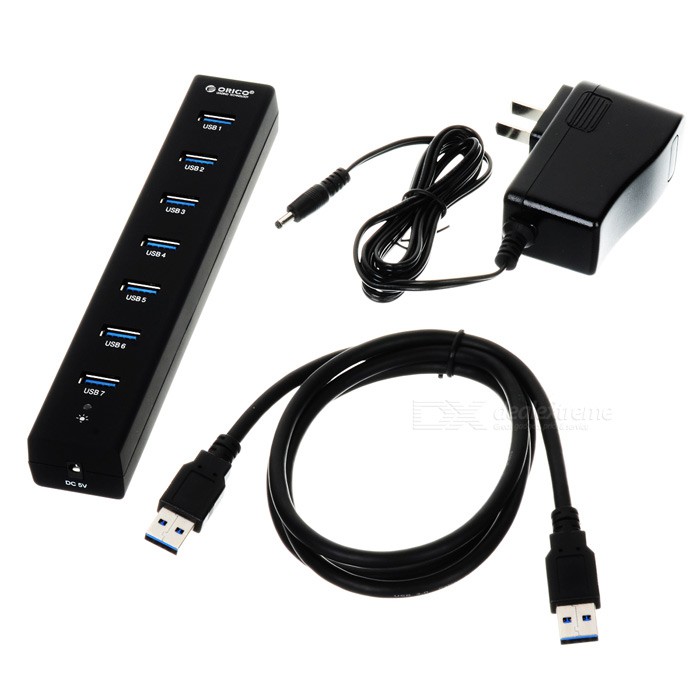 Bộ Chia USB 3.0 7 Cổng Orico- HUB USB 7 Port - Hàng Chính Hãng