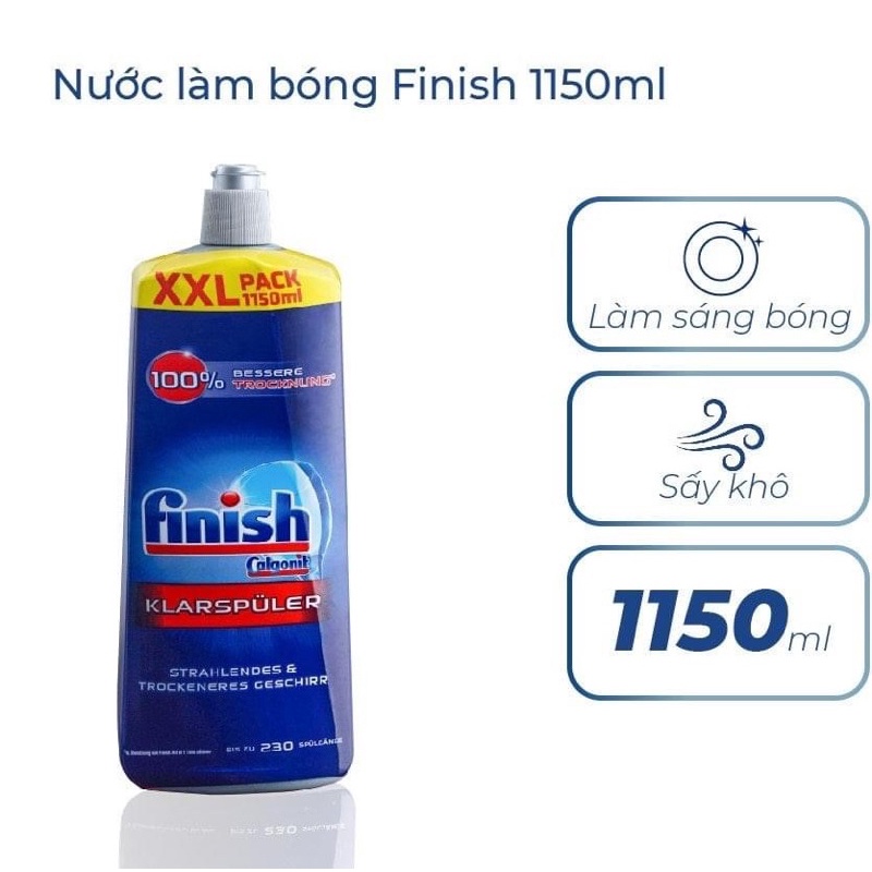 [HCM] Nước làm bóng Finish 750ml, 1150ml - Hàng chính hãng