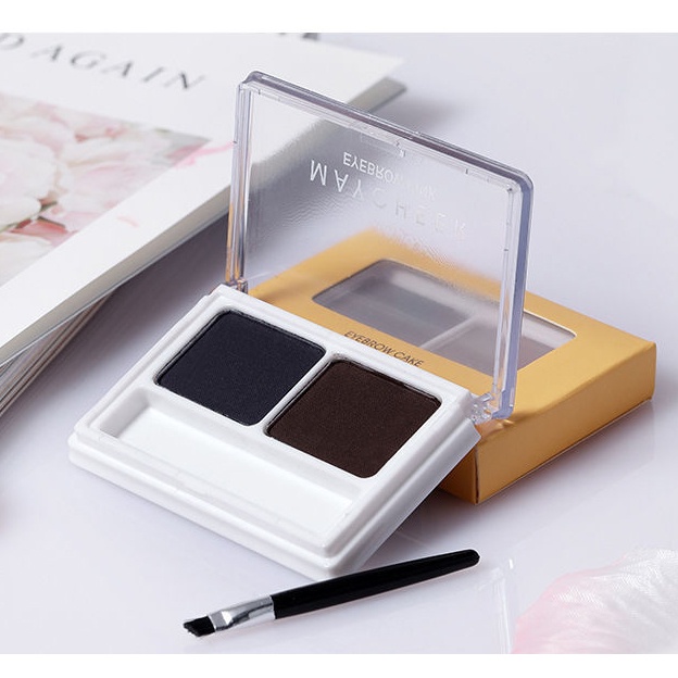 Bảng phấn MAYCHEER trang điểm lông mày 2 màu kèm cọ 4g