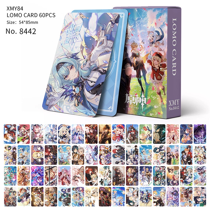 Hộp 60 ảnh Genshin Photocard Double Sided Lomo Card 60 chiếc / hộp