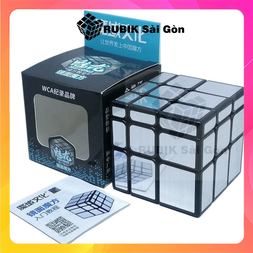 Rubik Gương Mạ Bạc Mirror Silver Rubic Biến Thể MoYu Meilong Kiểu Dáng Đẹp Xoay Trơn Mượt Giá Hợp Lý