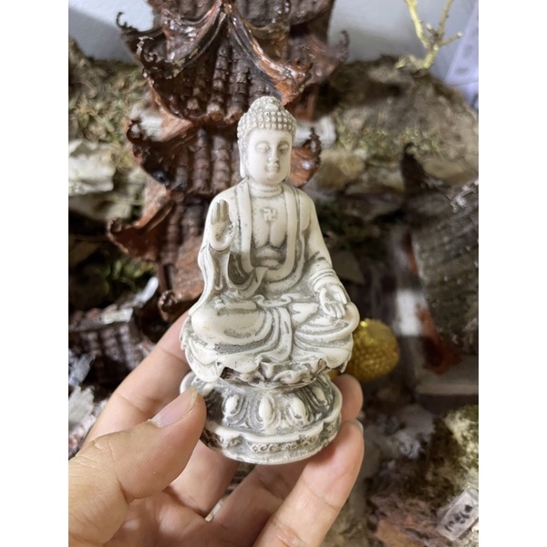 Tượng phật tam thế trang trí tiểu cảnh, non bộ, sân vườn