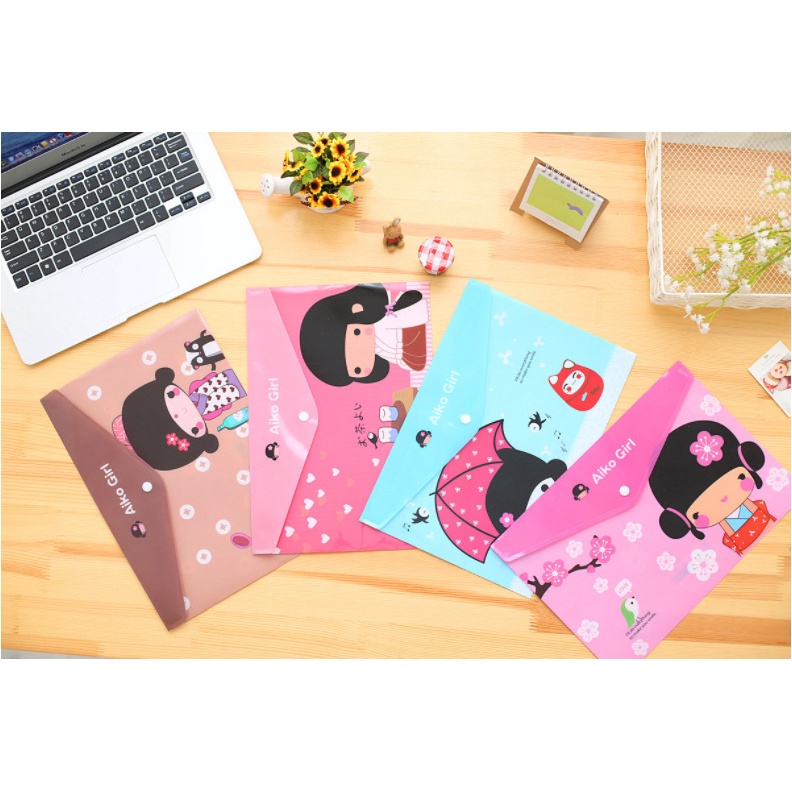 Túi Đựng Tài Liệu Cỡ A4 Họa Tiết Hoạt Hình Đáng Yêu