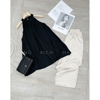 Bộ yếm áo đen đũi quần sớ