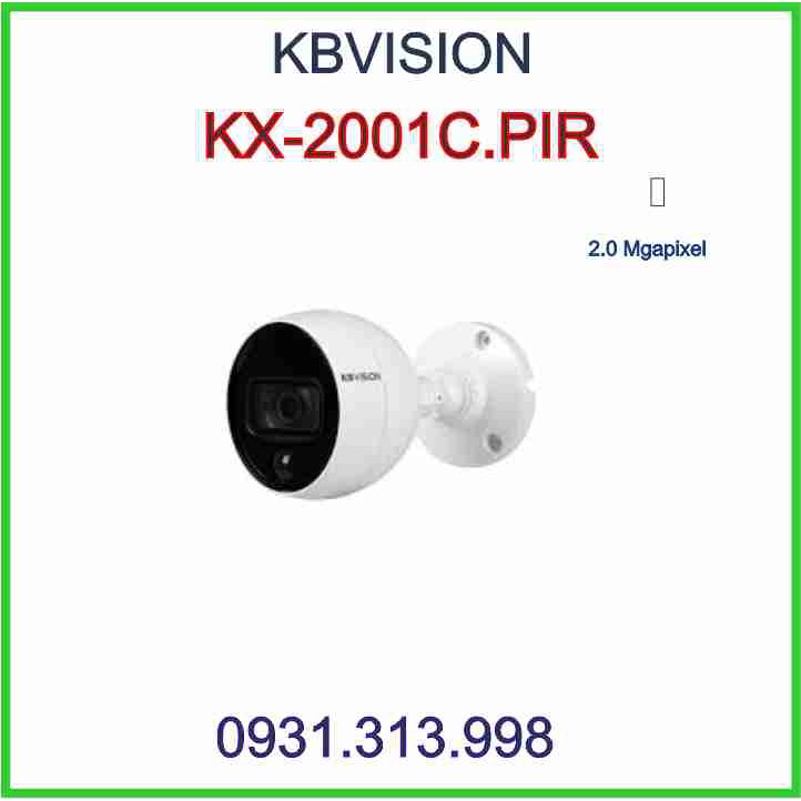 Camera HDCVI hồng ngoại 2.0 Megapixel KBVISION KX-C2001C.PIR