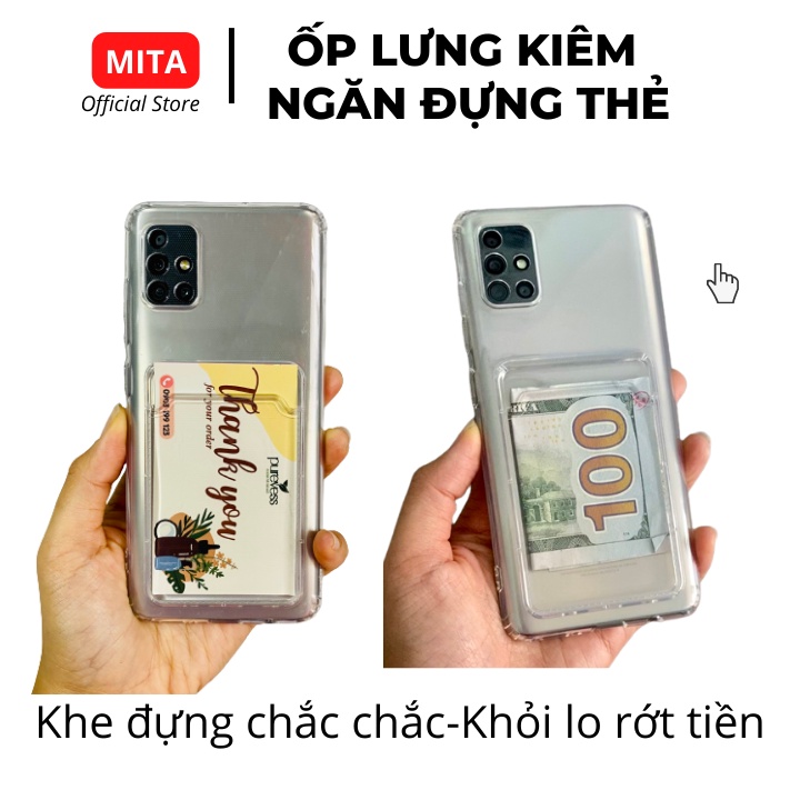 Ốp lưng Xiaomi Redmi kiêm ngăn đựng thẻ 9 9A 9C Note 8 9 10 10Pro 11Pro Poco X3 M3 F3 K40 Pro Mi 11Lite 11i ultra