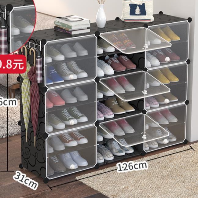 - TỦ NHỰA ĐỂ GIÀY DÉP KIỂU MỚI 18 Ô (chia ô) CỬA TRẮNG TRONG TẶNG MÓC CÀI GIÁ 20K