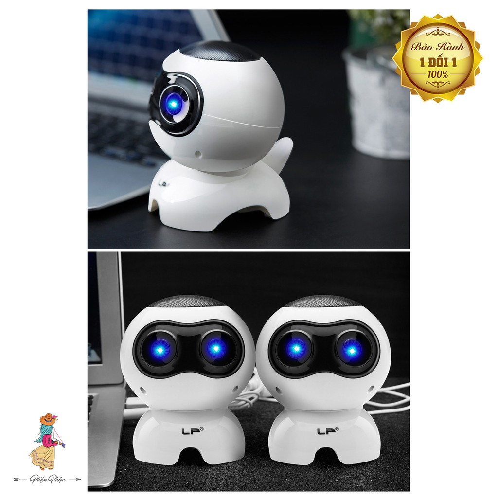 Loa vi tính laptop để bàn loa nghe nhạc mini Q900 hình robot âm thanh siêu trầm Phặn Phặn