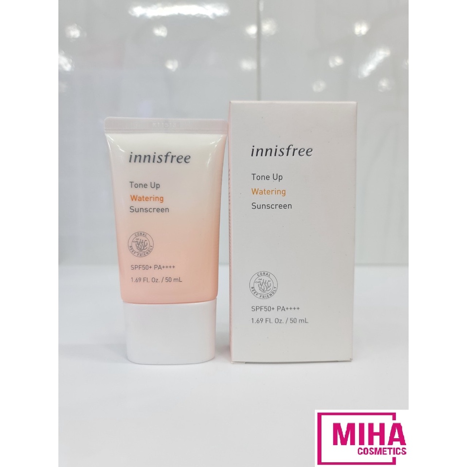 Kem Chống Nắng Nâng Tông Dưỡng Ẩm Da Innisfree Tone Up Watering Sunscreen SPF50+/PA++++ 50ml Hàn Quốc