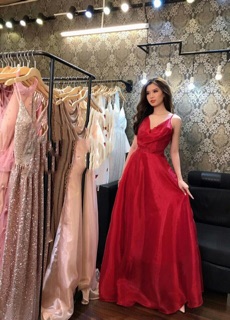 Đầm Maxi 2Dây Xoè Cổ Đổ