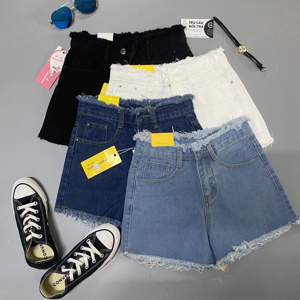 [Bán chạy] Quần shorts jean nữ lưng cao Ulzzang QNJ1