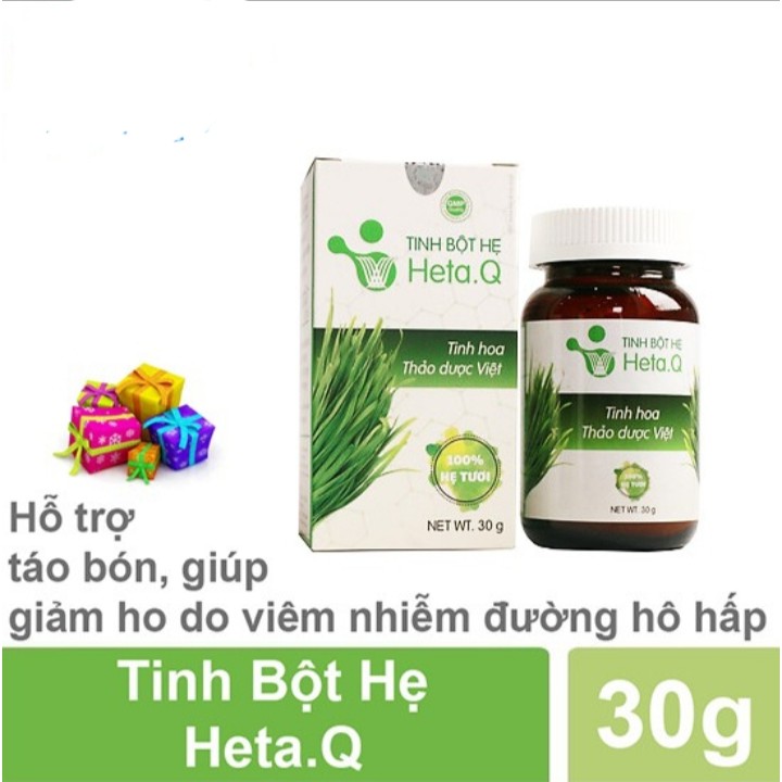 [chính hãng%][kèm quà]Combo 2 Hộp Tinh Bột Hẹ HeTa.Q - Hỗ trợ hết táo bón, biếng ăn ở trẻ nhỏ và người lớn (Hộp 30g)