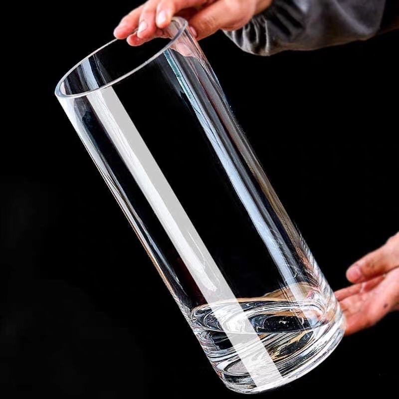 Bình hoa thủy tinh trụ tròn 25 cm cao cấp