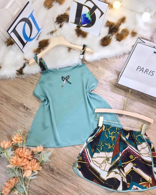 Bộ đùi lụa satin hai dây các màu | BigBuy360 - bigbuy360.vn