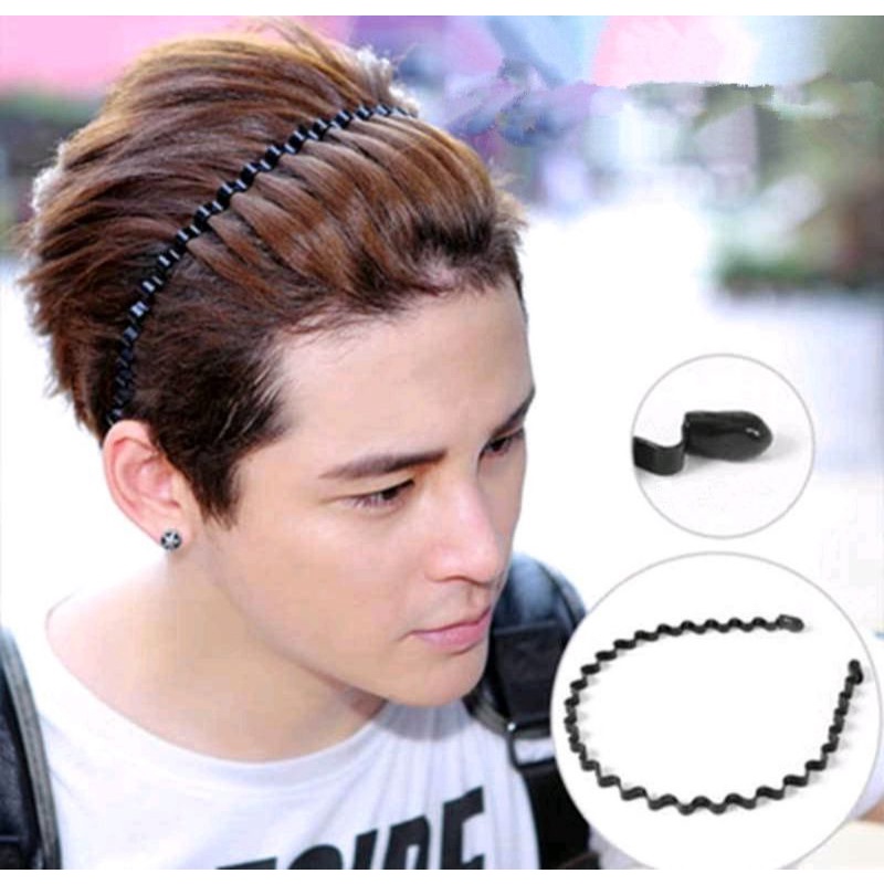 Băng đô cài tóc thời trang gợn sóng kim loại đơn giản cá tính,mang phong cách Hàn Quốc