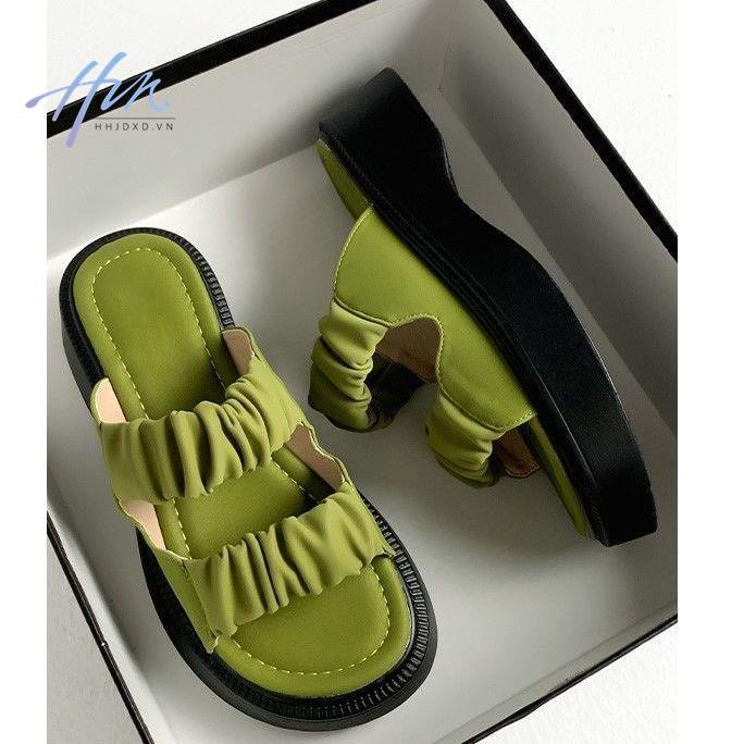 Dép Sandal Đế Dày Tăng Chiều Cao Thời Trang Mùa Hè 2022 Mới Cho Nữ