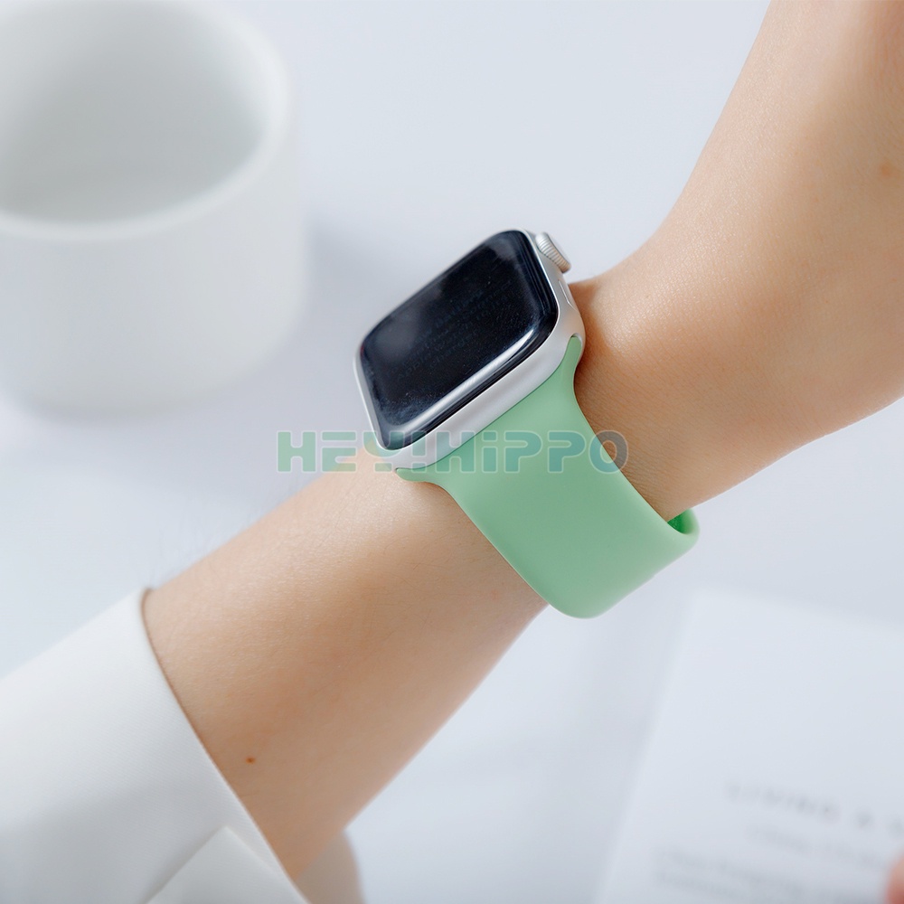 Dây đeo silicon thay thế cho đồng hồ thông minh Apple Watch 7 Series SE 6 5 4 3 44mm 40mm 41mm 45mm