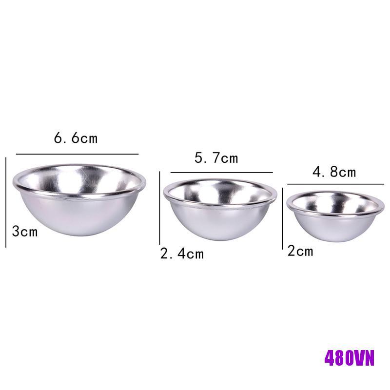 Set 6 / 3 Khuôn Làm Bom Tắm Bằng Hợp Kim Nhôm DIY