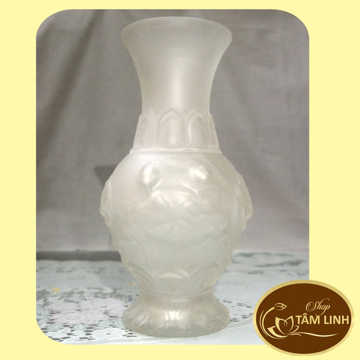 Bình Hoa Thờ Cúng Lưu Ly Trắng - Nhiều Sise