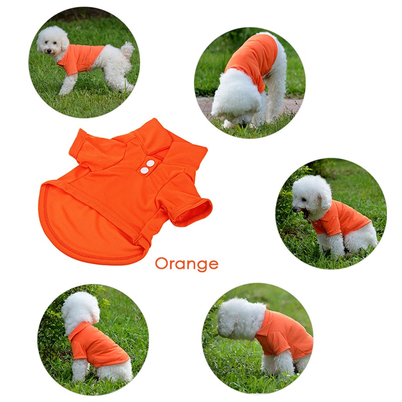 Áo Thun Mềm Mại Thoáng Khí Màu Trơn Dành Cho Chó Chihuahua Yorkies