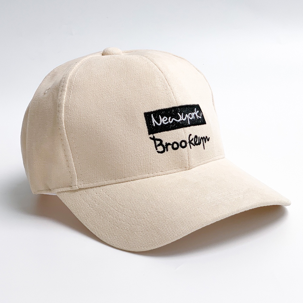 Mũ lưỡi trai nam nữ nhung NEWYORK BROOKEYN nón kết nhiều màu mẫu AQ STORE