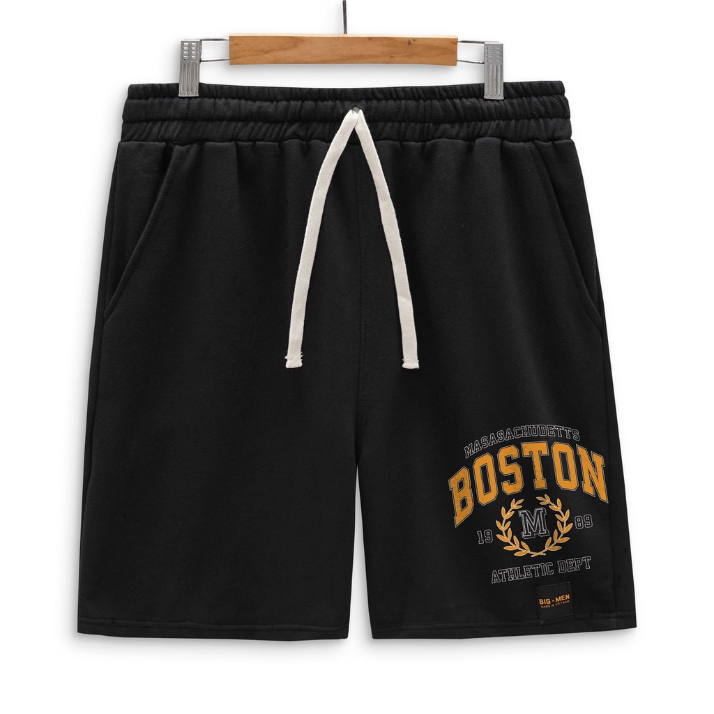 [ Bigsize&lt; 120 kg] Quần short thun nỉ da cá nam- in hình cực ngầu bigsize 75- 120 kg