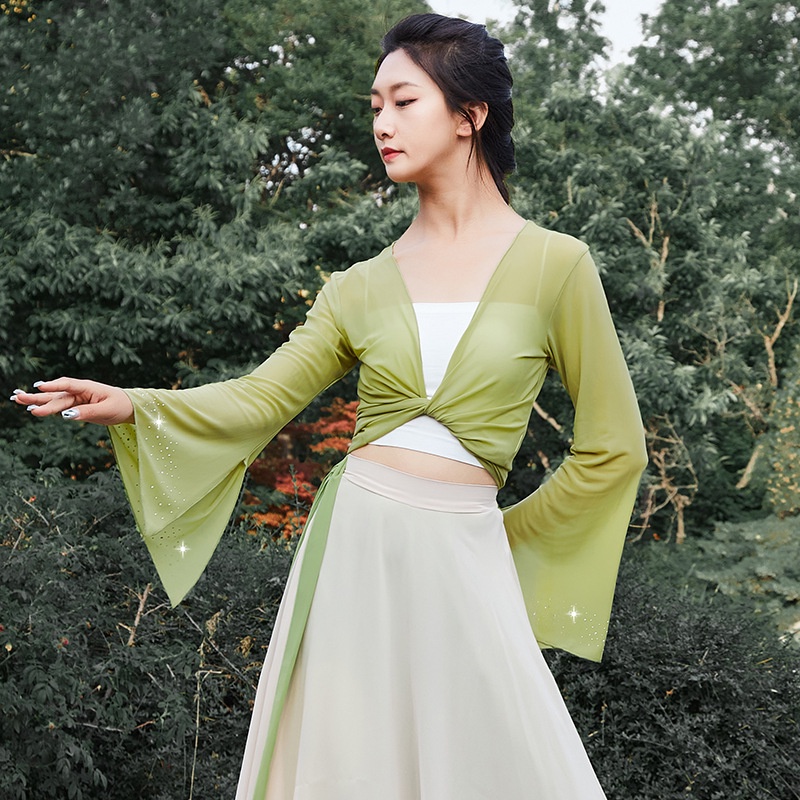 Áo Lưới Co Giãn Cho Nữ Tập Múa Dân Tộc