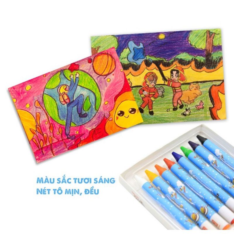 Sáp màu Oringa Hồng Hà 12 màu