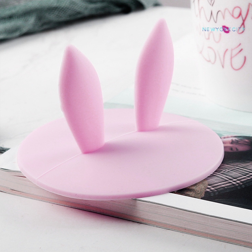 Ly Uống Nước Có Nắp Đậy Hình Tai Thỏ Màu Sắc Tươi Sáng Dễ Thương