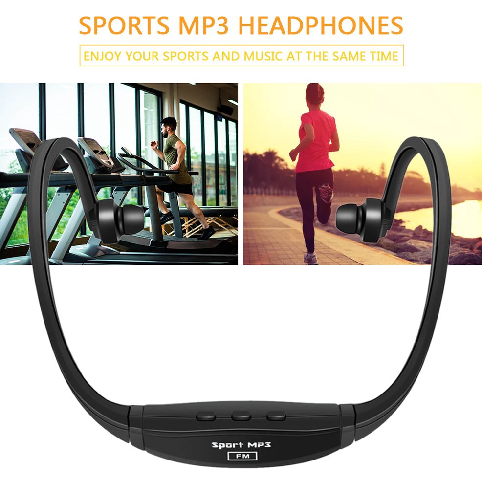Tai Nghe Bluetooth Thể Thao Mp3 Hỗ Trợ Khe Cắm Thẻ Nhớ Tf